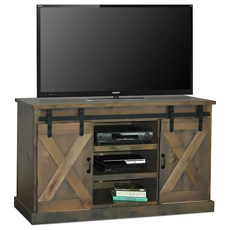 Farmhouse 56" TV Console with Industrial Accents